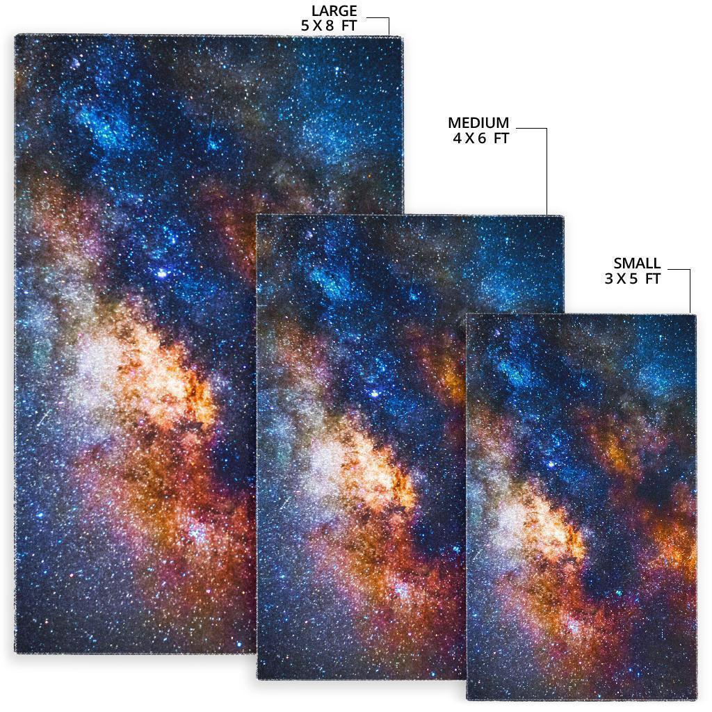 Milky Way Universe Galaxy Space Print Area Rug
