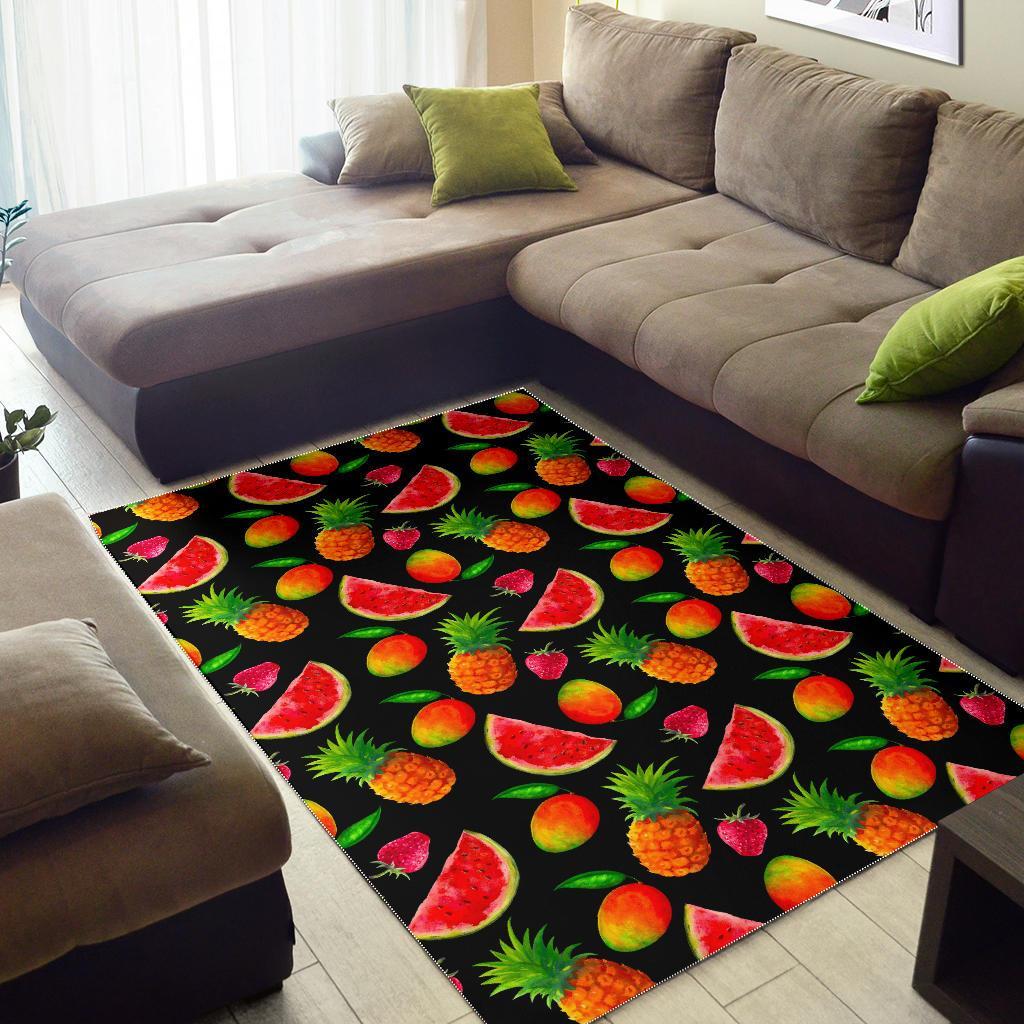 Mix Fruit Pineapple Pattern Print Area Rug