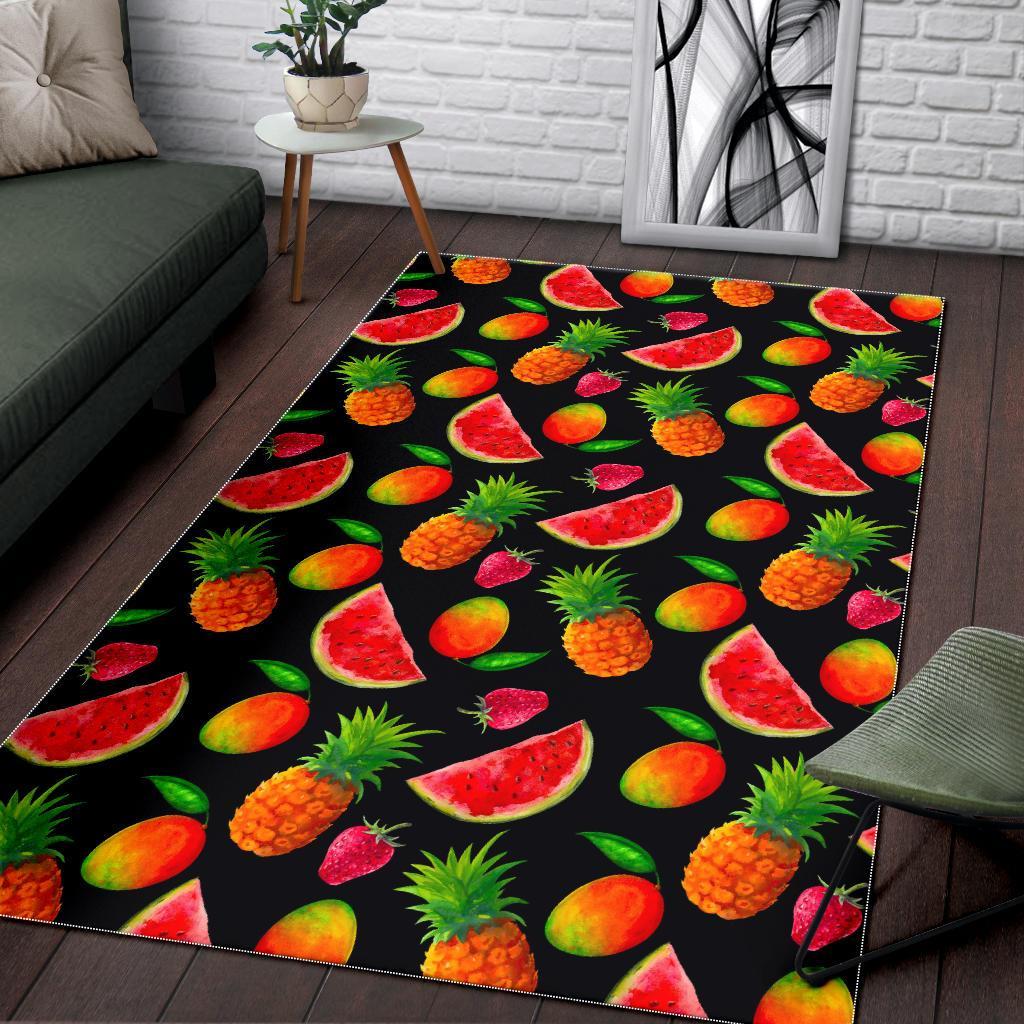 Mix Fruit Pineapple Pattern Print Area Rug