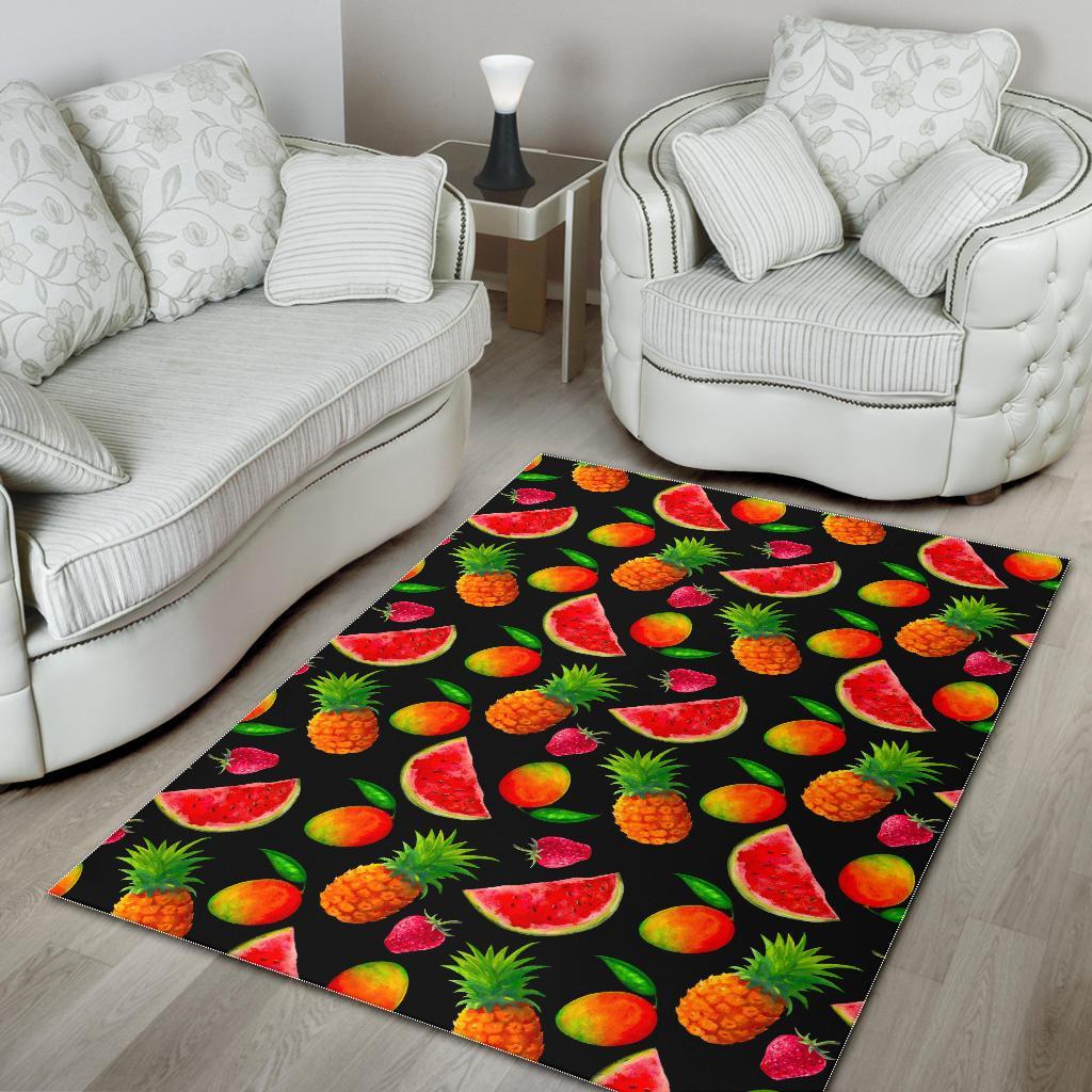 Mix Fruit Pineapple Pattern Print Area Rug