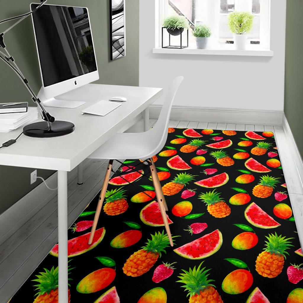 Mix Fruit Pineapple Pattern Print Area Rug