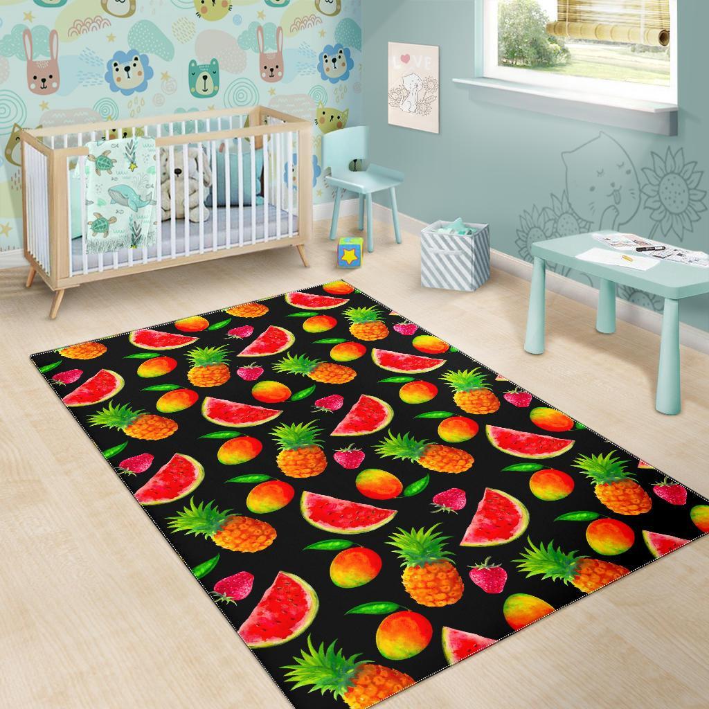 Mix Fruit Pineapple Pattern Print Area Rug