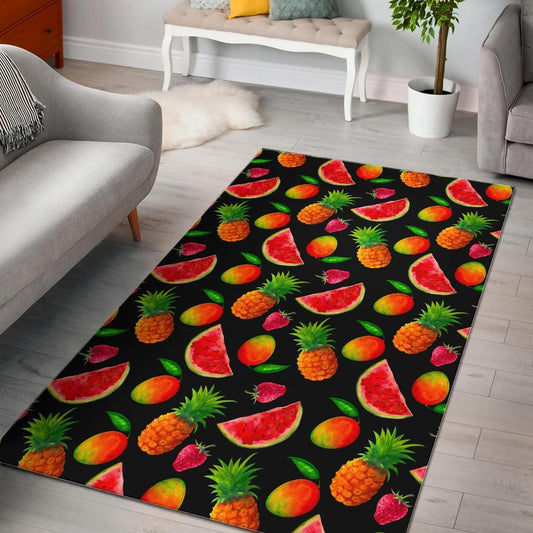 Mix Fruit Pineapple Pattern Print Area Rug
