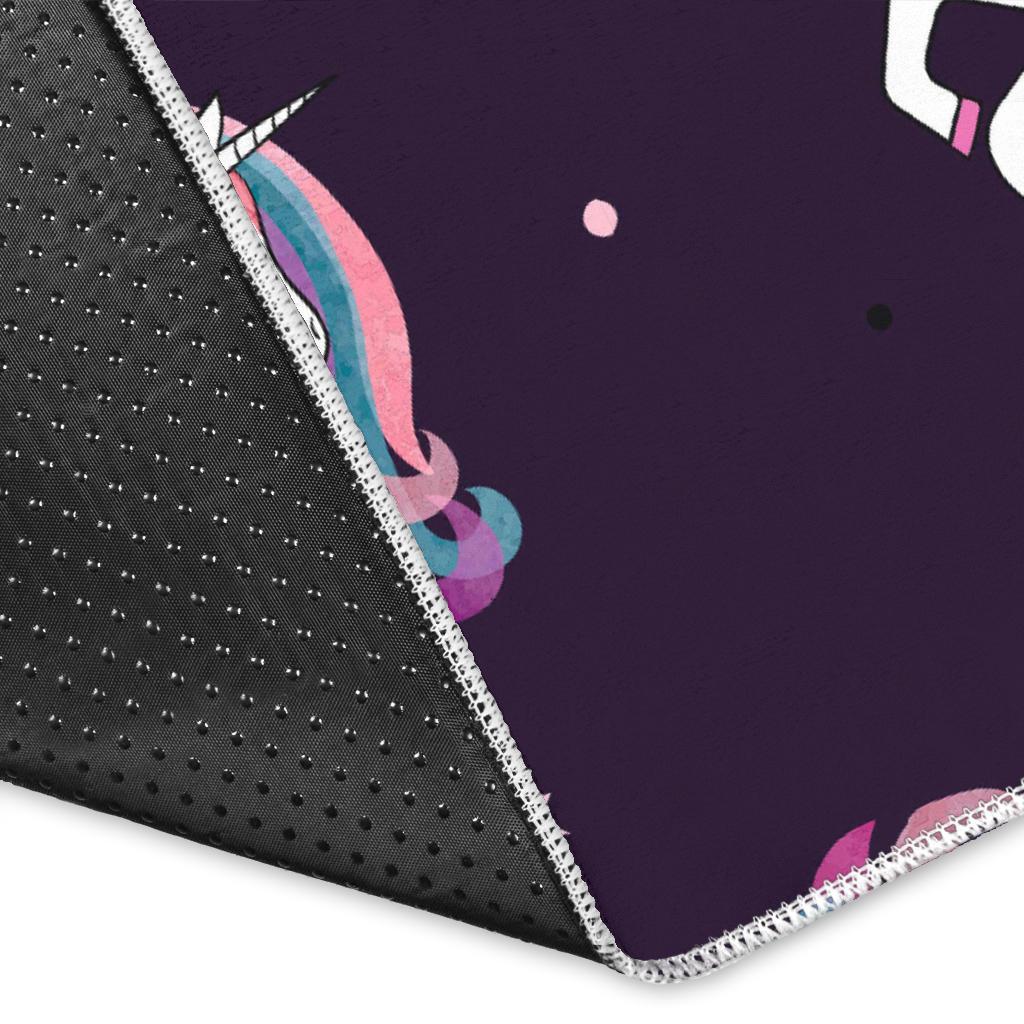 Night Girly Unicorn Pattern Print Area Rug