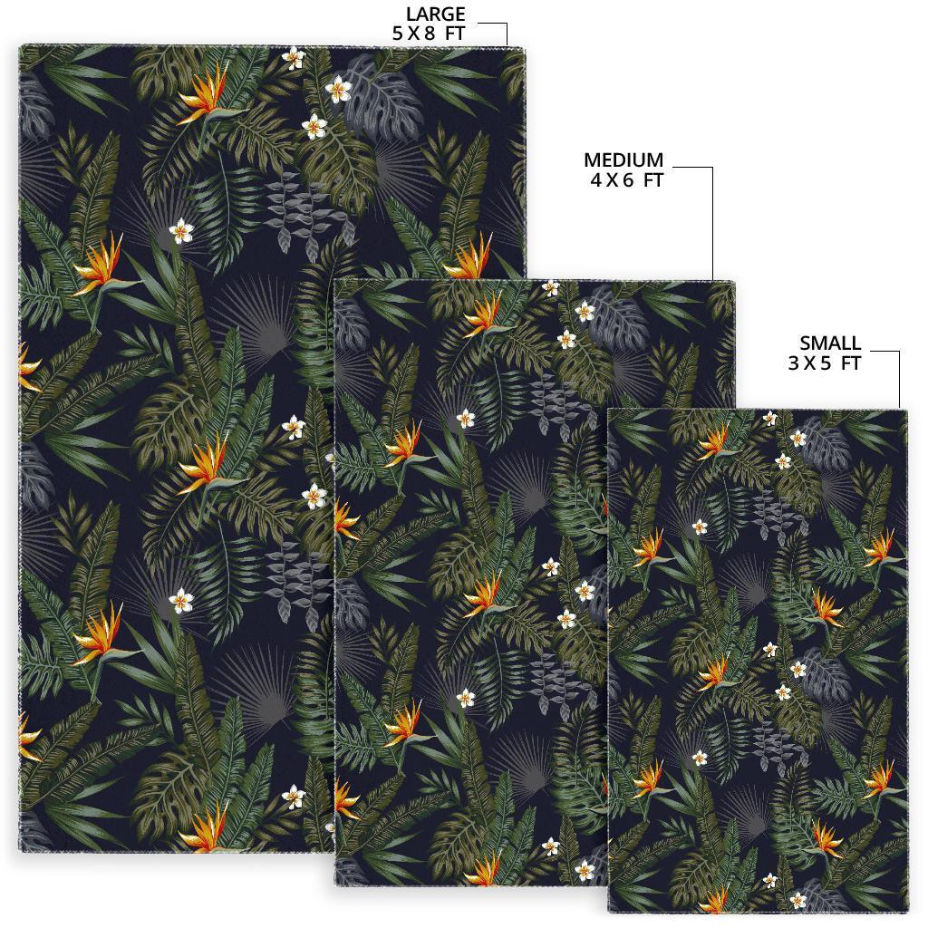 Night Tropical Hawaii Pattern Print Area Rug