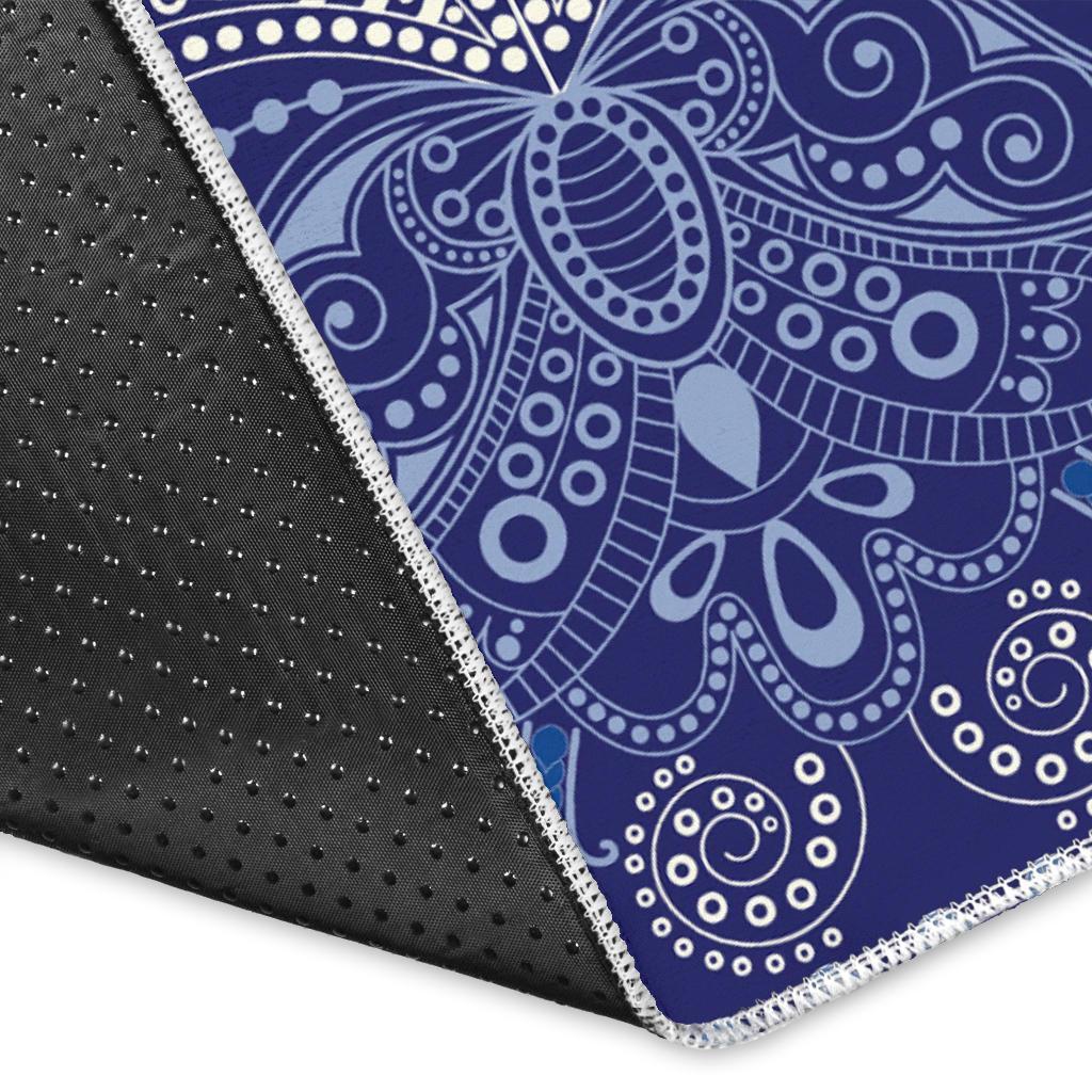 Ornamental Paisley Mandala Print Area Rug