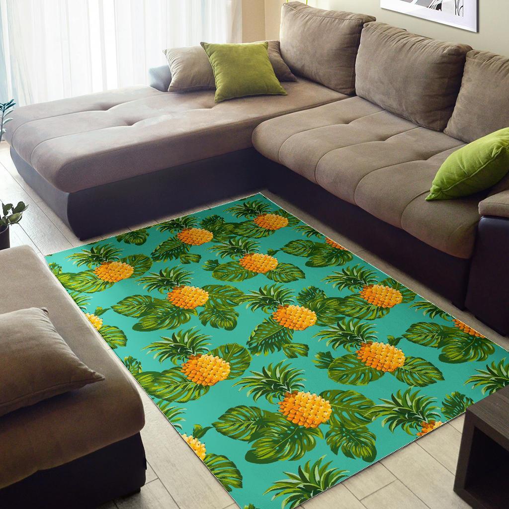 Palm Leaf Pineapple Pattern Print Area Rug