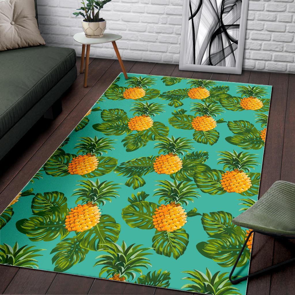 Palm Leaf Pineapple Pattern Print Area Rug