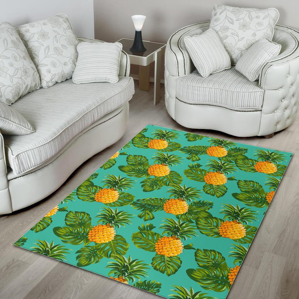 Palm Leaf Pineapple Pattern Print Area Rug