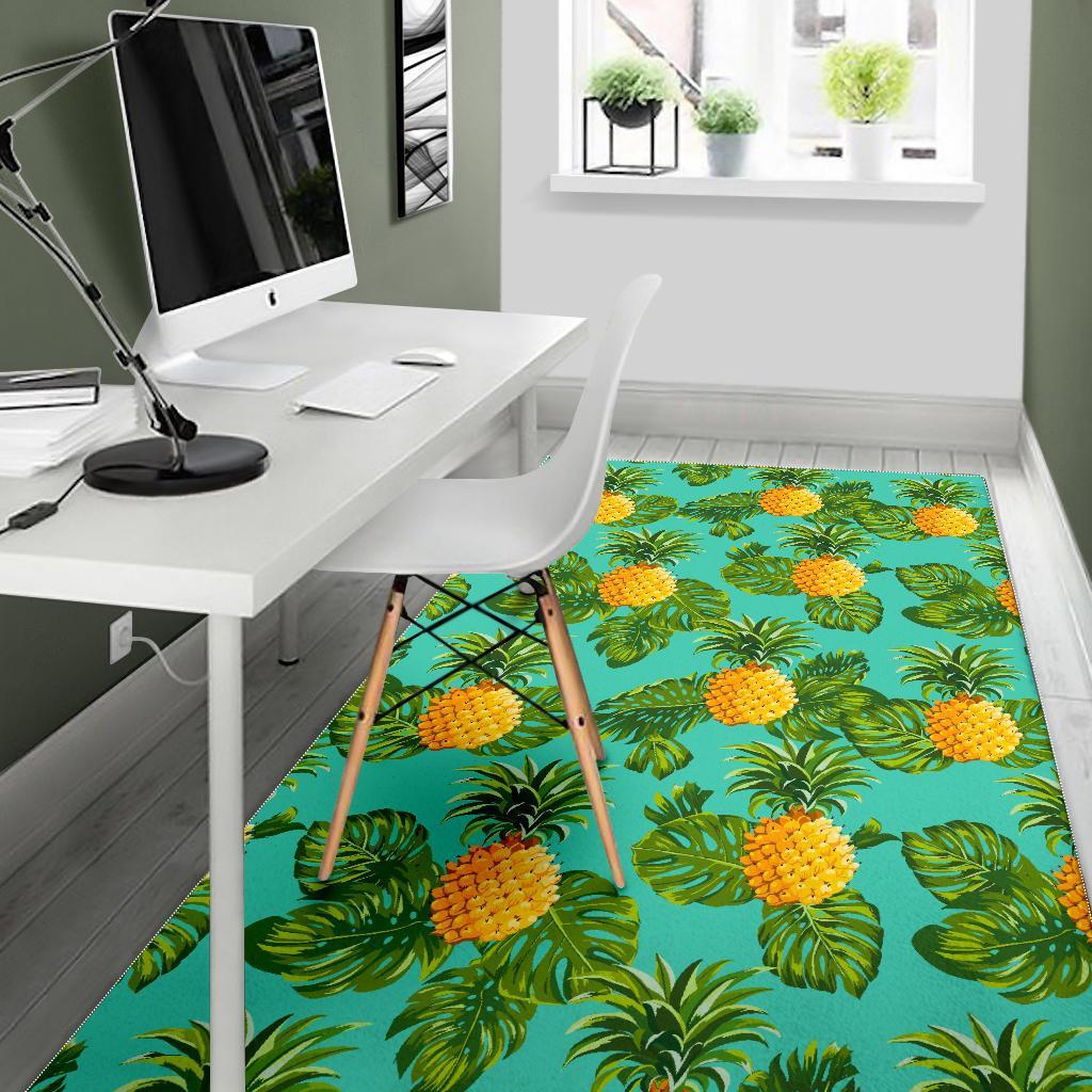 Palm Leaf Pineapple Pattern Print Area Rug