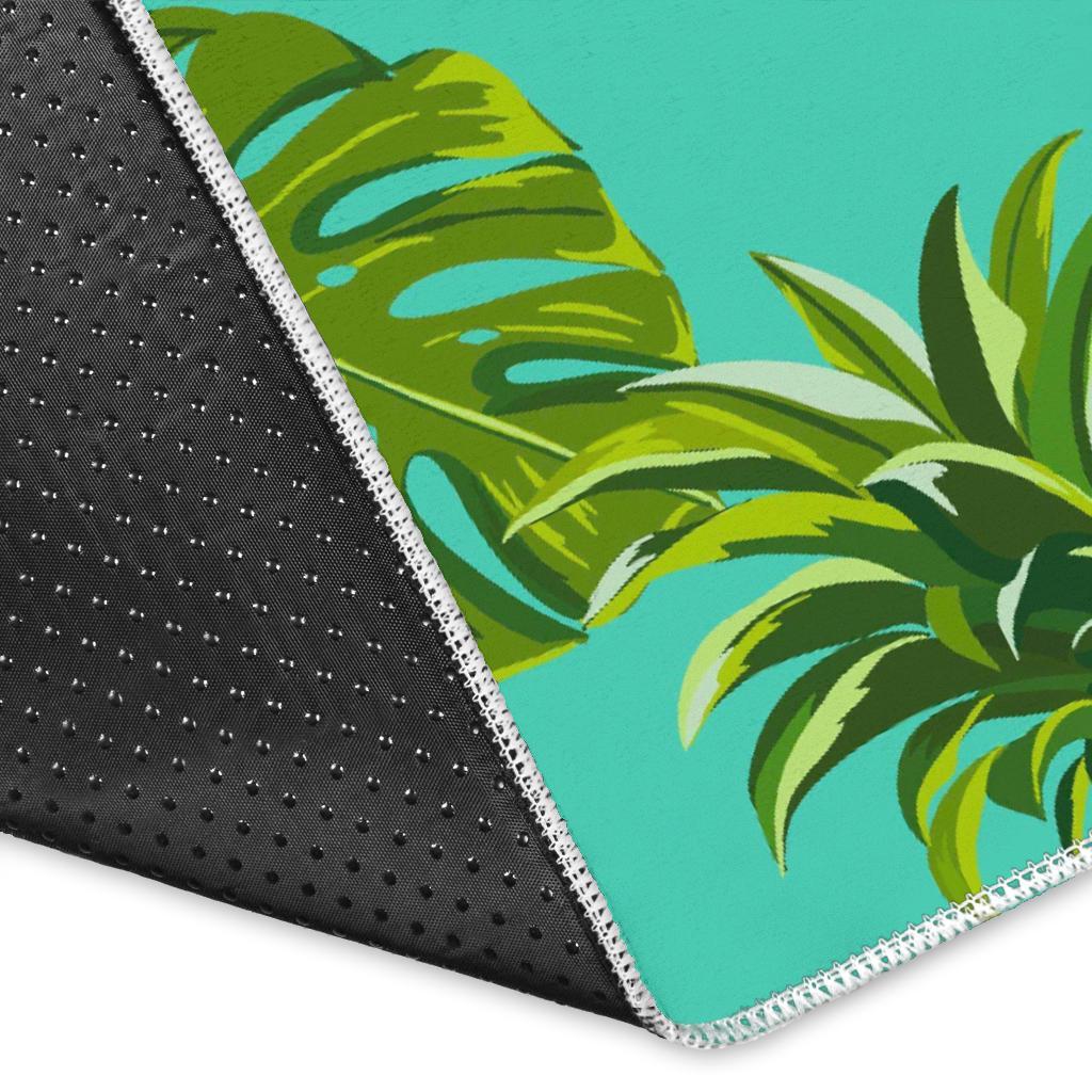 Palm Leaf Pineapple Pattern Print Area Rug