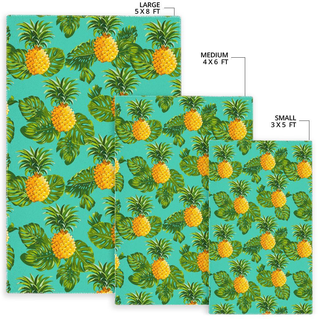 Palm Leaf Pineapple Pattern Print Area Rug