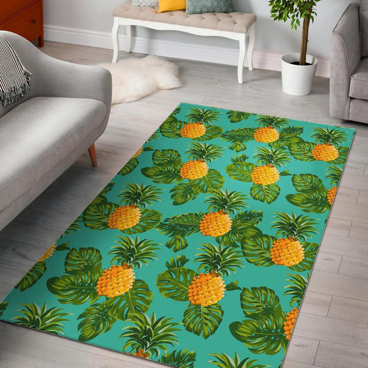 Palm Leaf Pineapple Pattern Print Area Rug