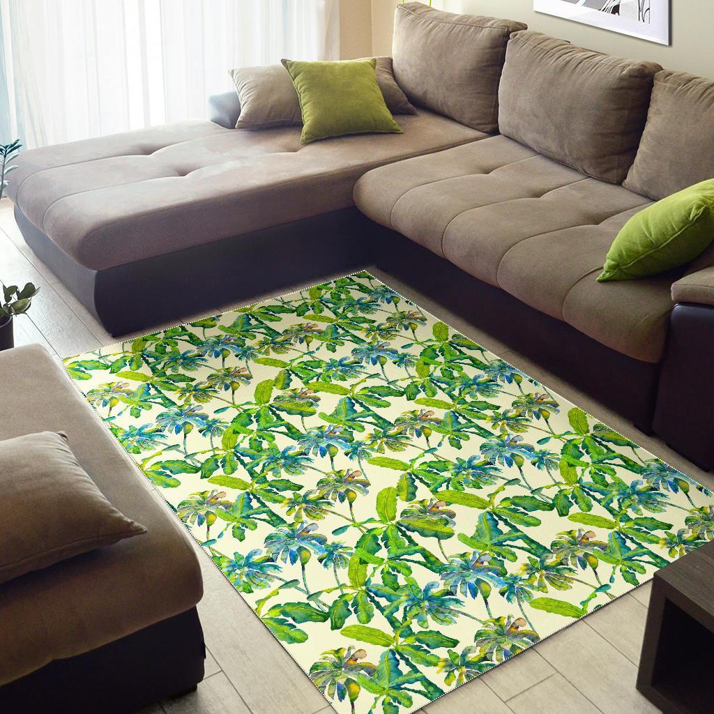 Palm Tree Banana Pattern Print Area Rug