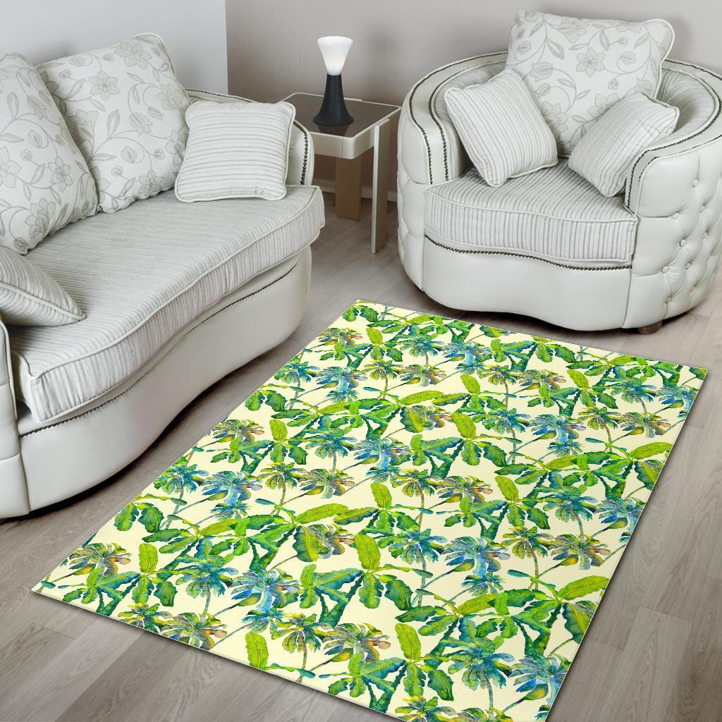 Palm Tree Banana Pattern Print Area Rug