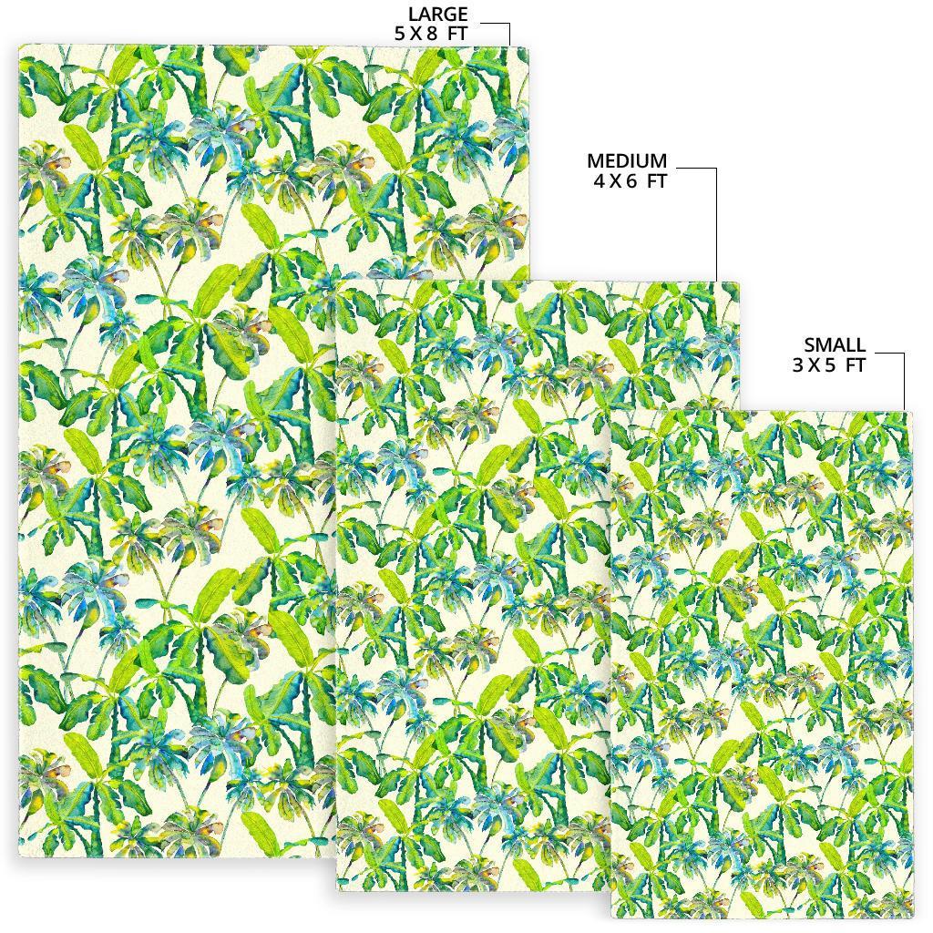 Palm Tree Banana Pattern Print Area Rug