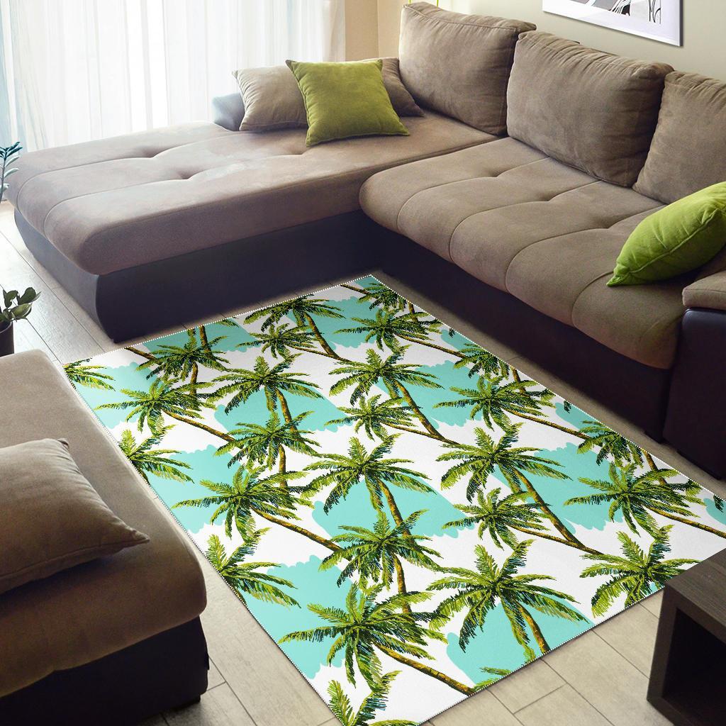 Palm Tree Tropical Pattern Print Area Rug