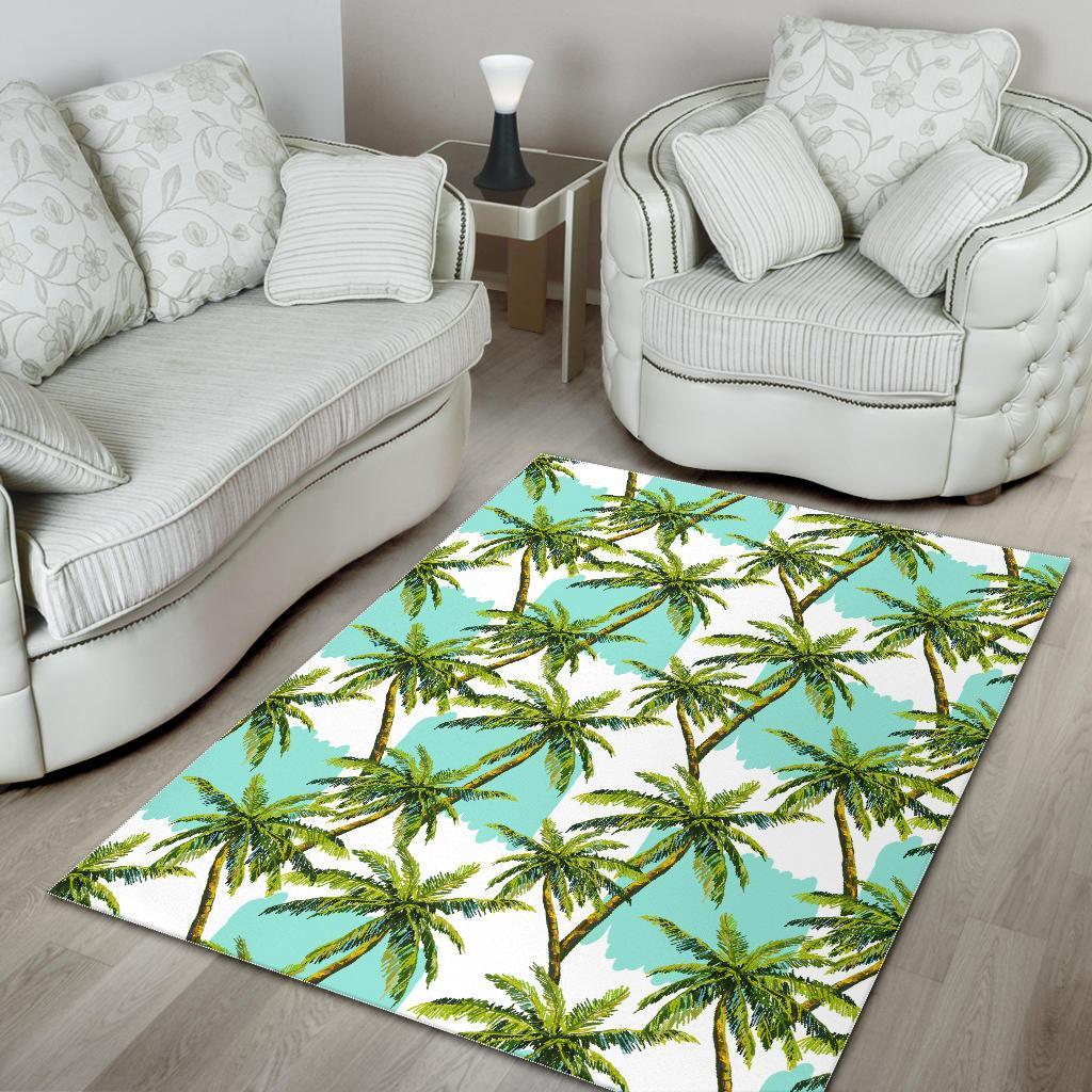 Palm Tree Tropical Pattern Print Area Rug