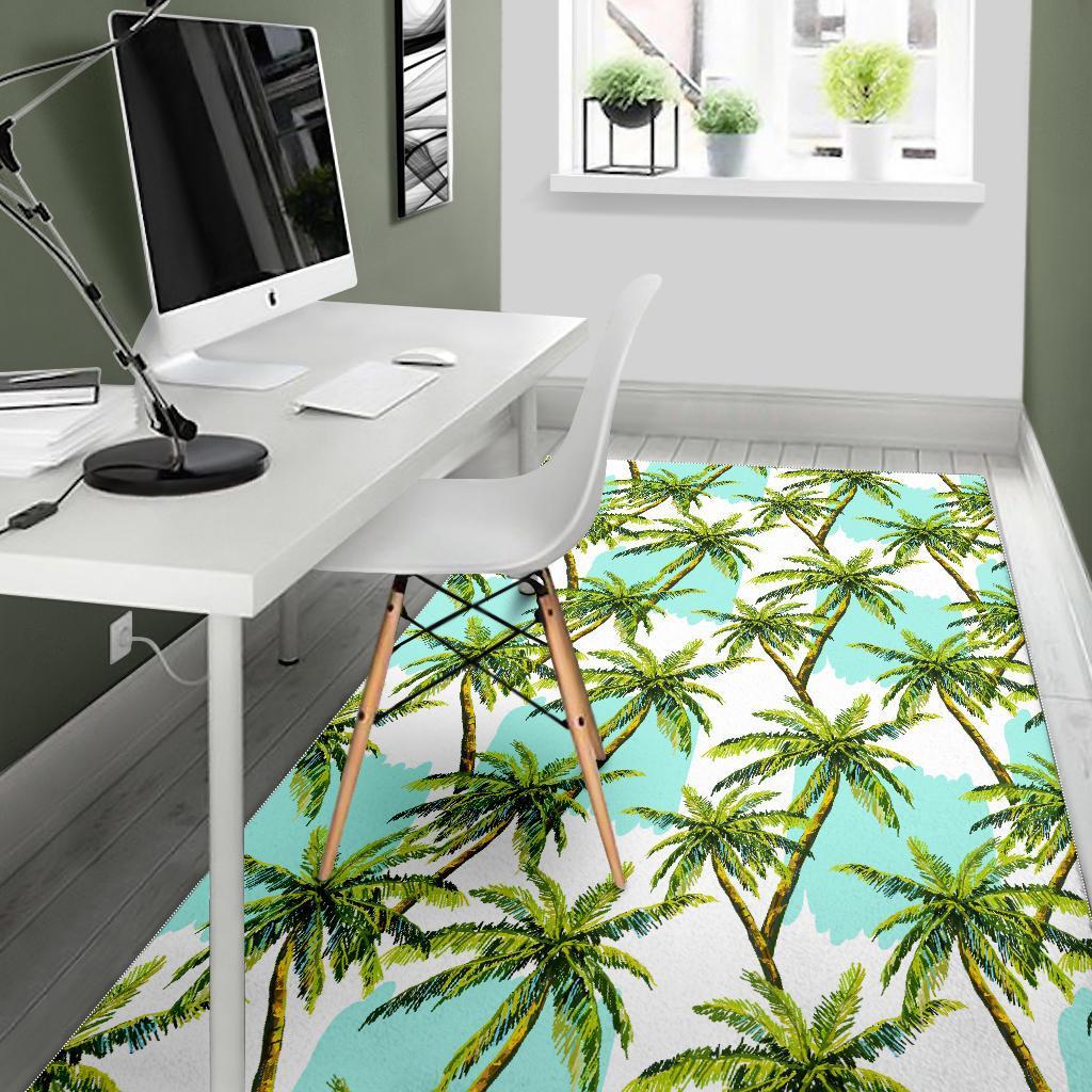 Palm Tree Tropical Pattern Print Area Rug