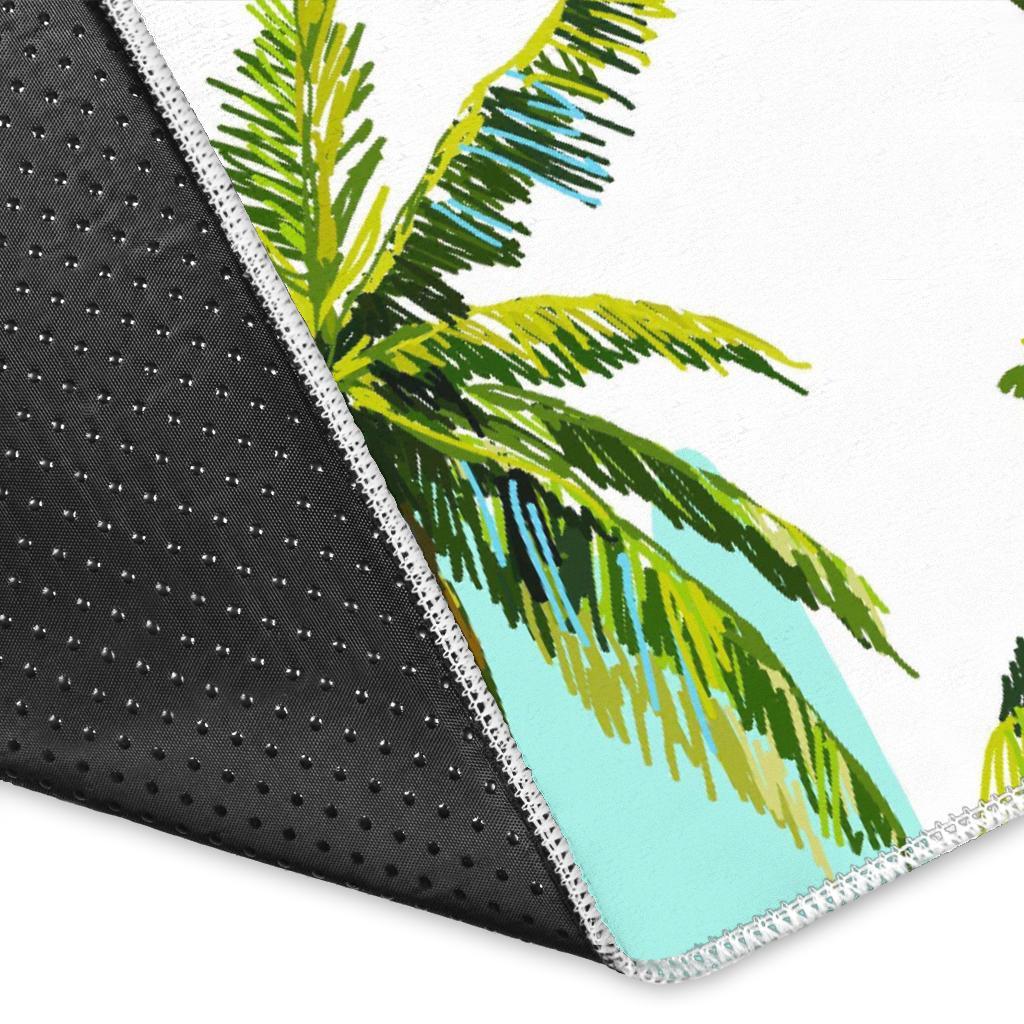 Palm Tree Tropical Pattern Print Area Rug
