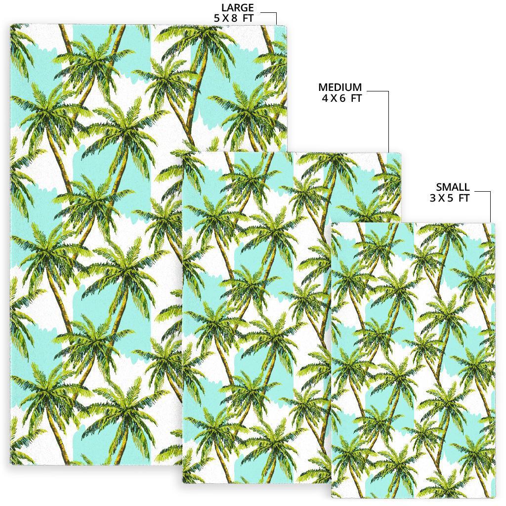 Palm Tree Tropical Pattern Print Area Rug