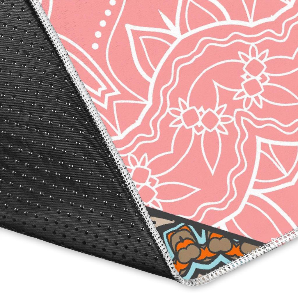 Patchwork Mandala Bohemian Pattern Print Area Rug