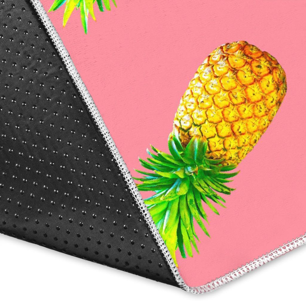 Pink Pineapple Pattern Print Area Rug