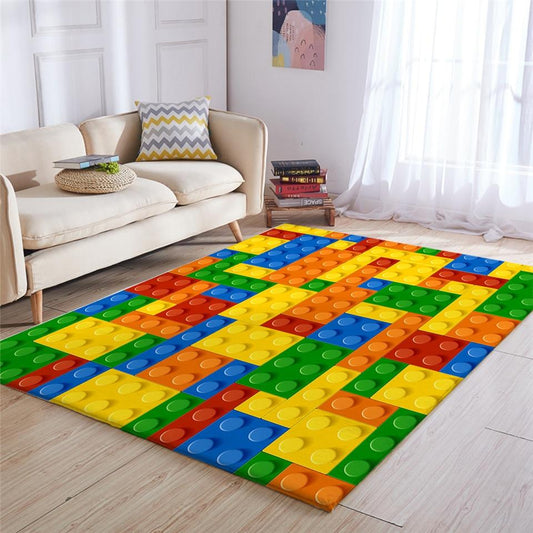Lego Bricks Game Living Room Carpet Area Rug