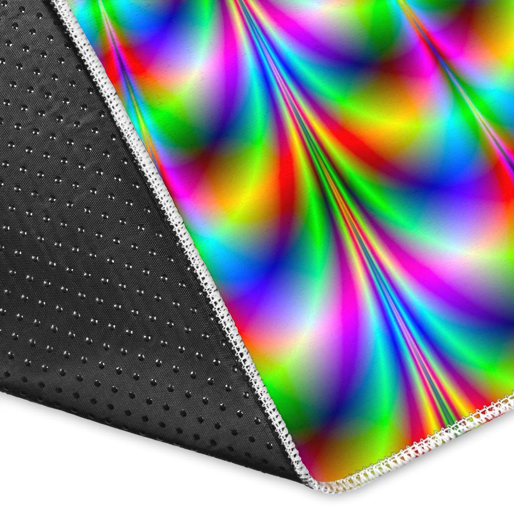 Psychedelic Web Optical Illusion Area Rug