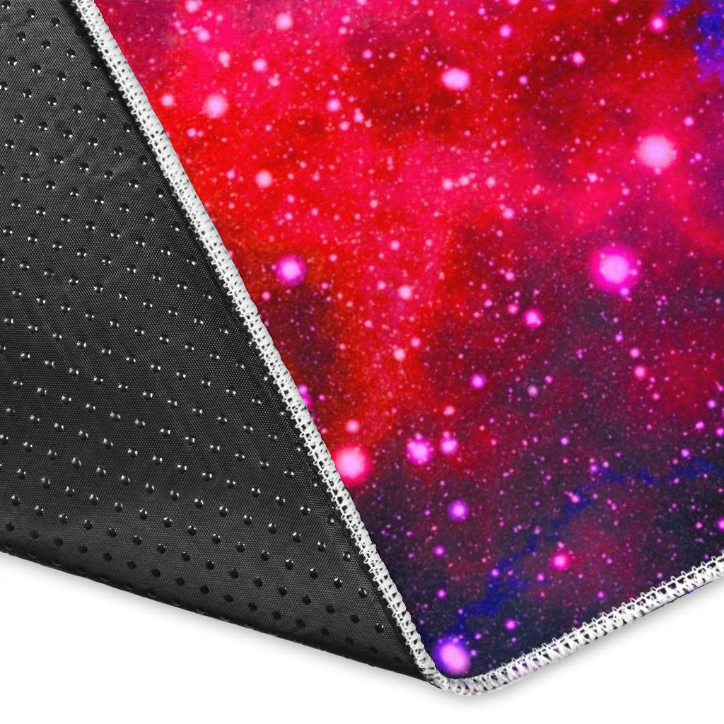 Purple Dark Galaxy Space Print Area Rug