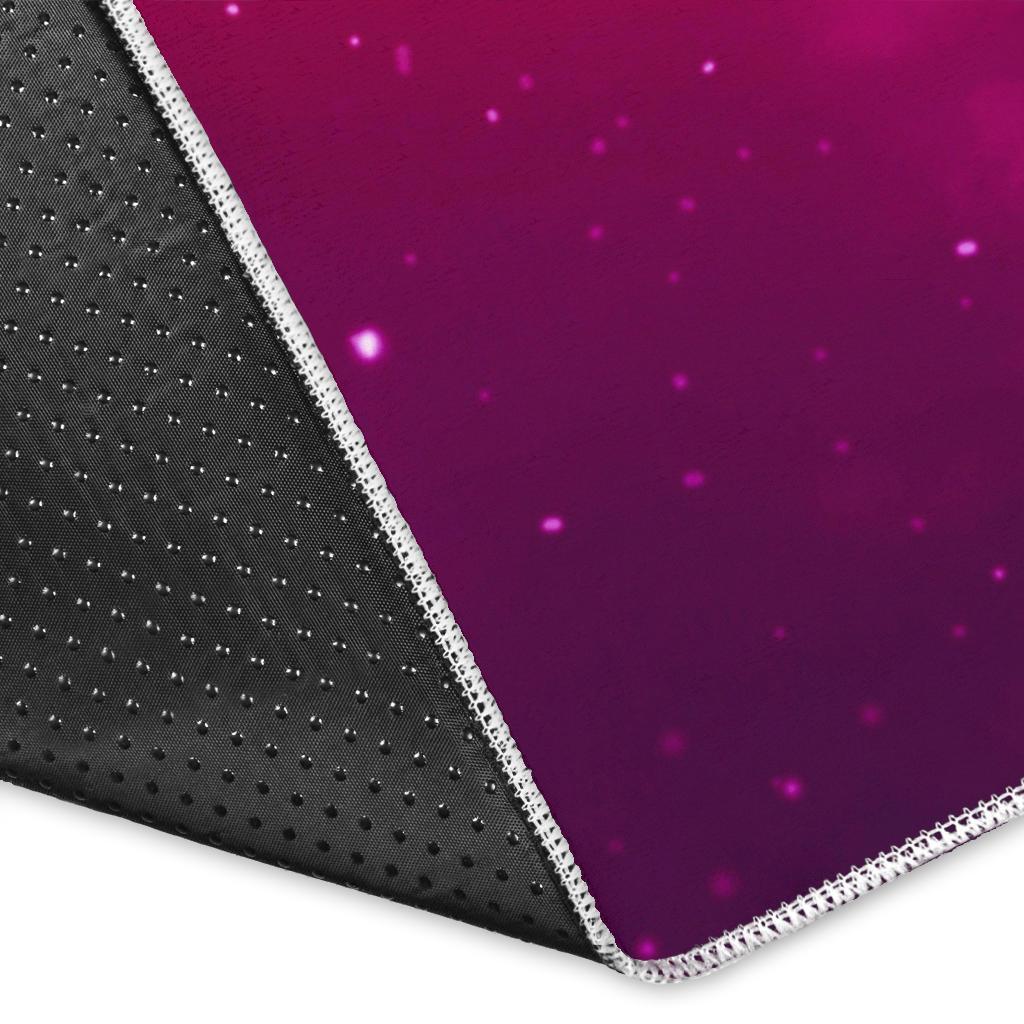 Purple Nebula Cloud Galaxy Space Print Area Rug