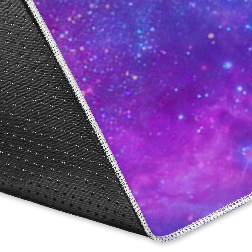 Purple Stardust Cloud Galaxy Space Print Area Rug