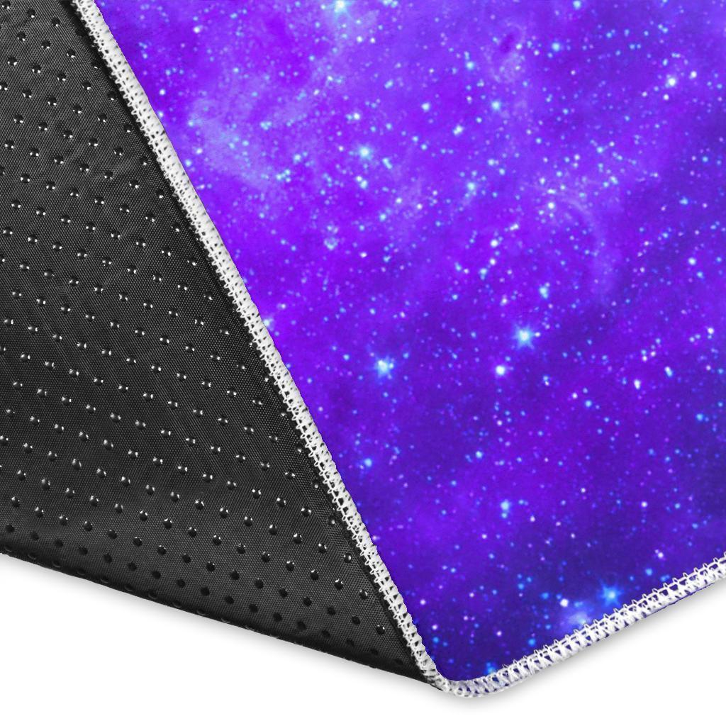 Purple Stars Nebula Galaxy Space Print Area Rug