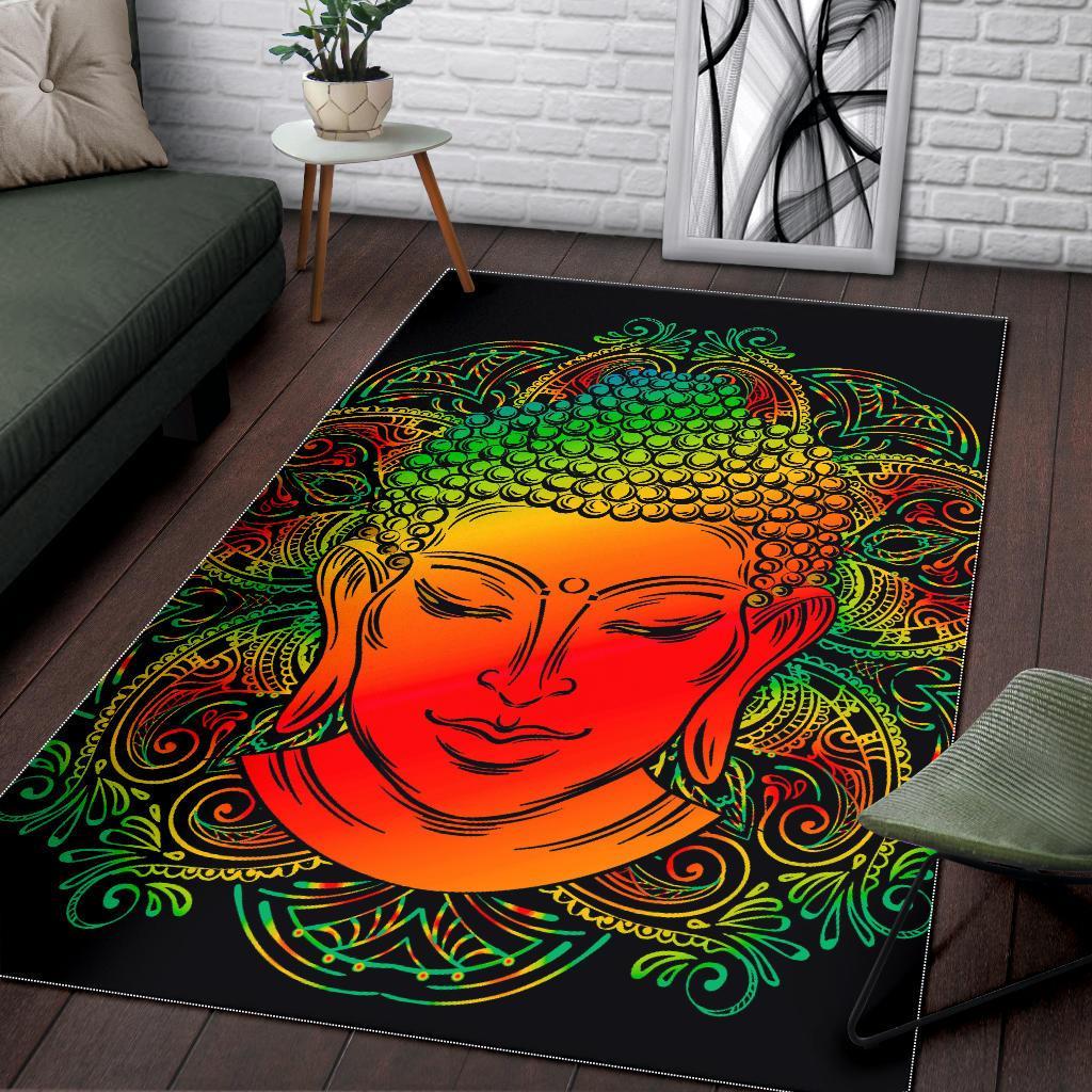 Reggae Buddha Print Area Rug