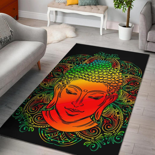 Reggae Buddha Print Area Rug