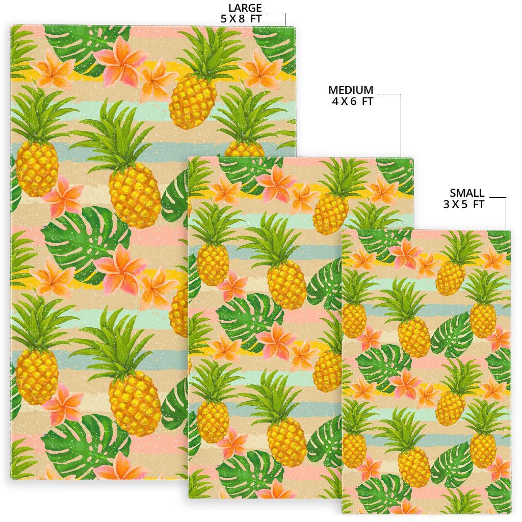 Sand Beach Pineapple Pattern Print Area Rug