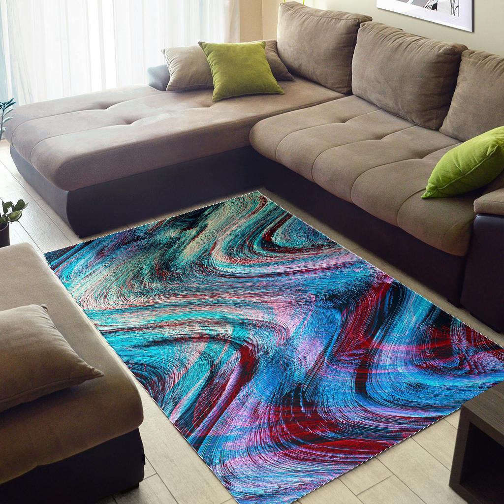 Smoke Psychedelic Trippy Print Area Rug