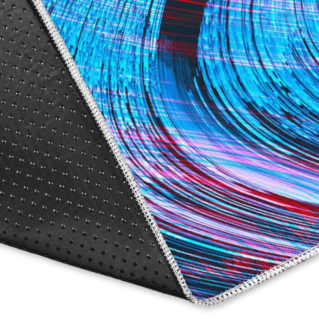 Smoke Psychedelic Trippy Print Area Rug