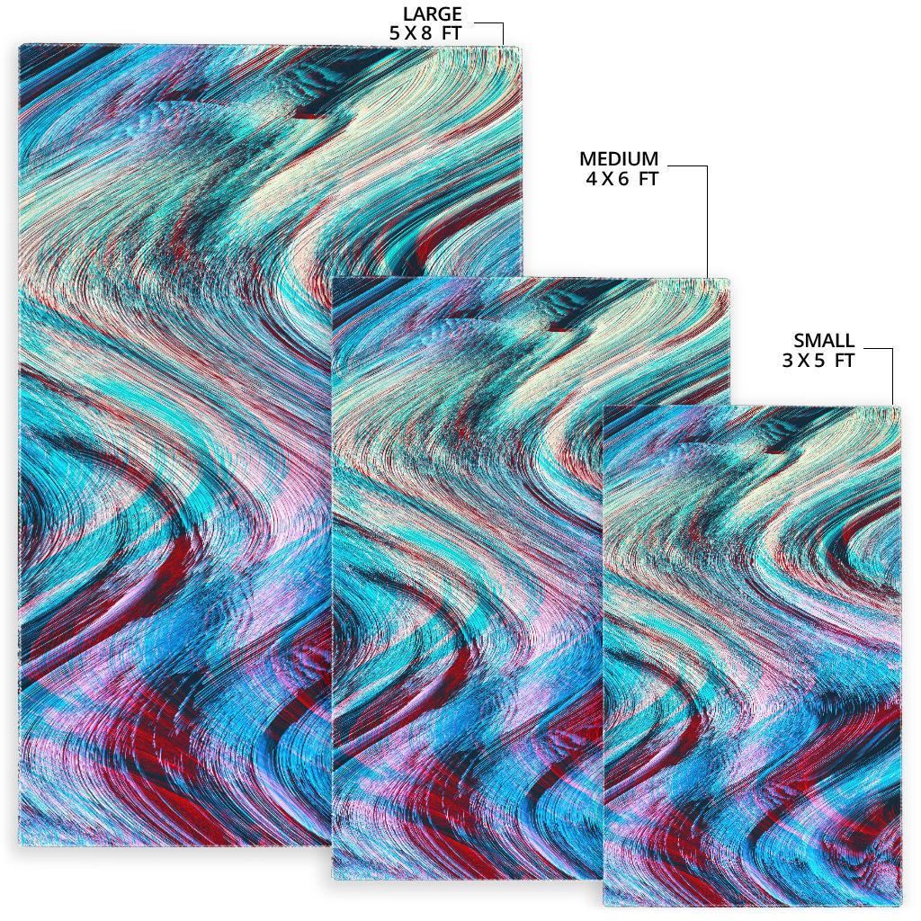 Smoke Psychedelic Trippy Print Area Rug