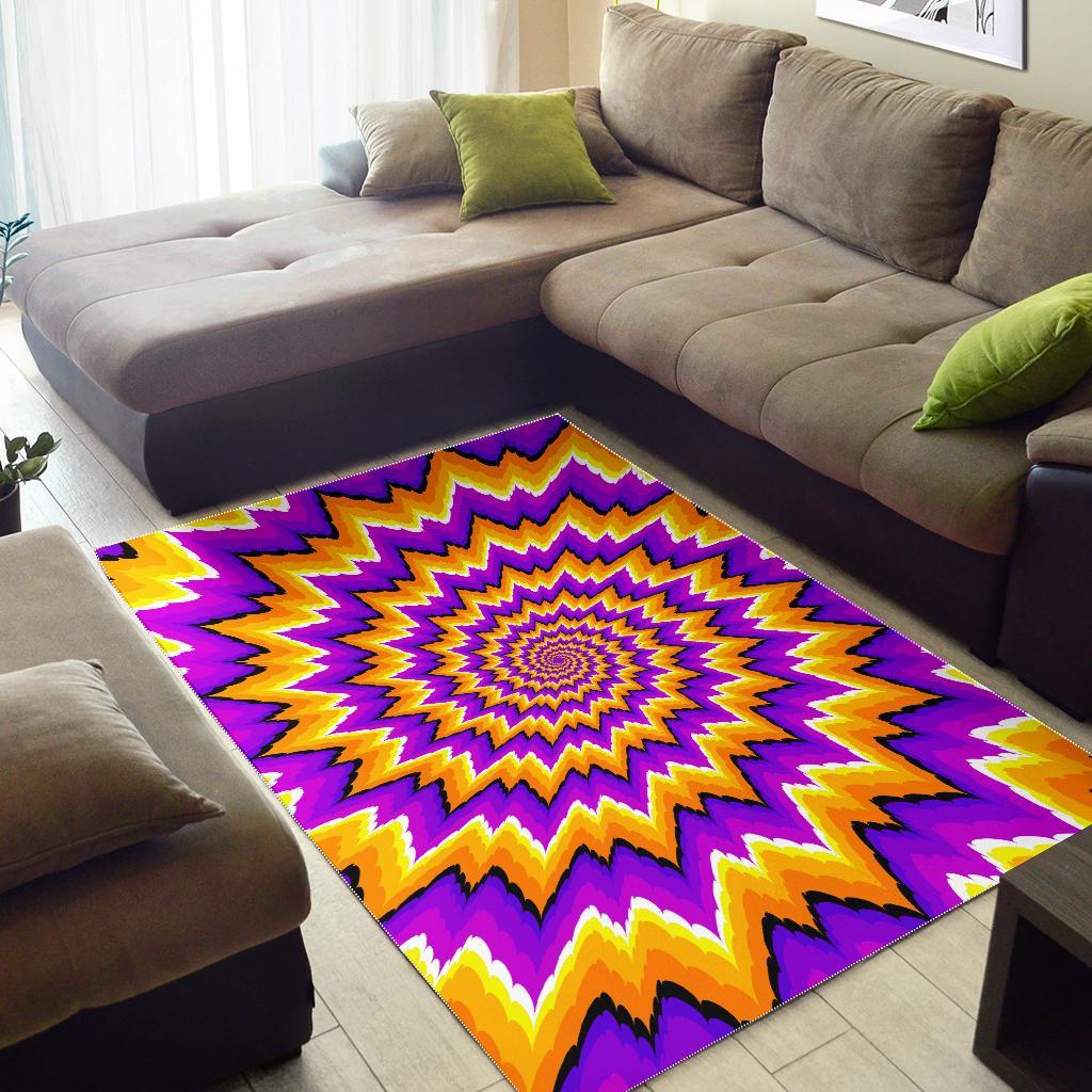 Spiral Expansion Moving Optical Illusion Area Rug