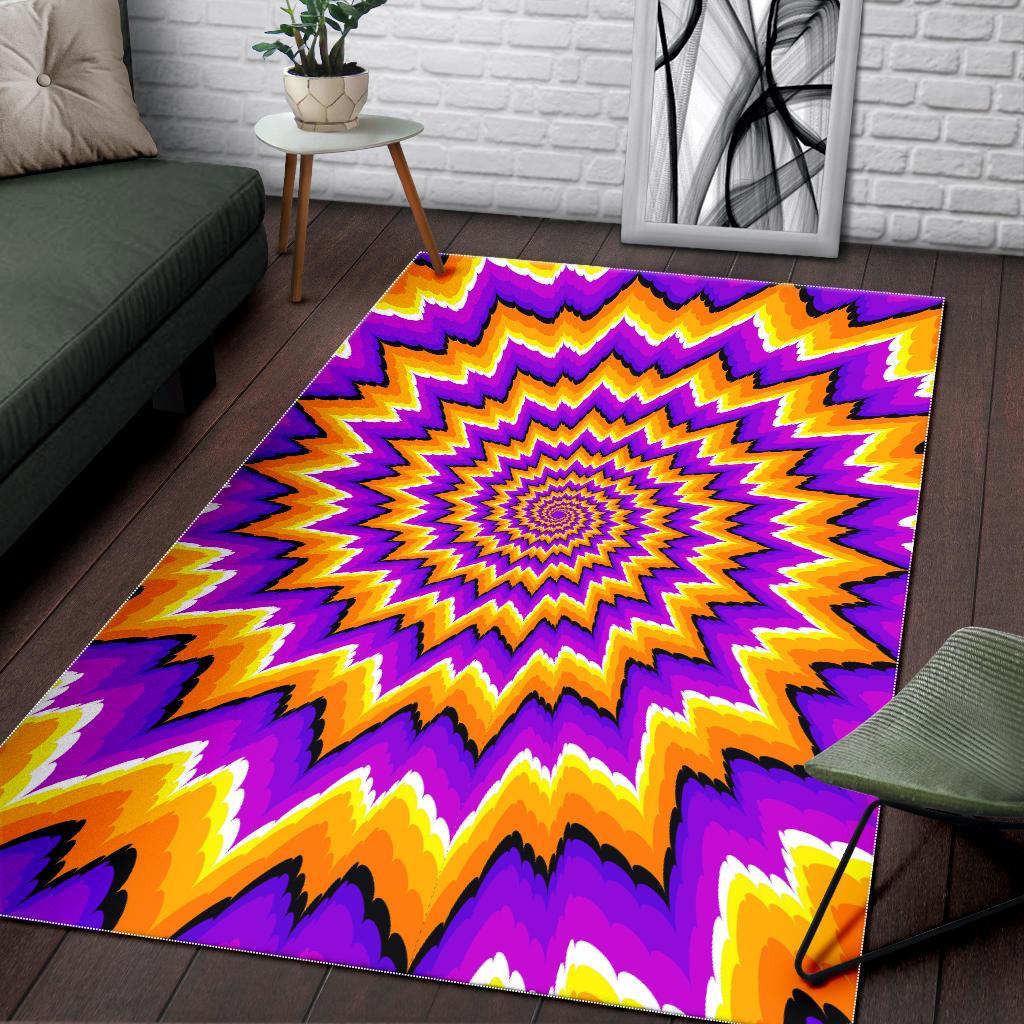 Spiral Expansion Moving Optical Illusion Area Rug