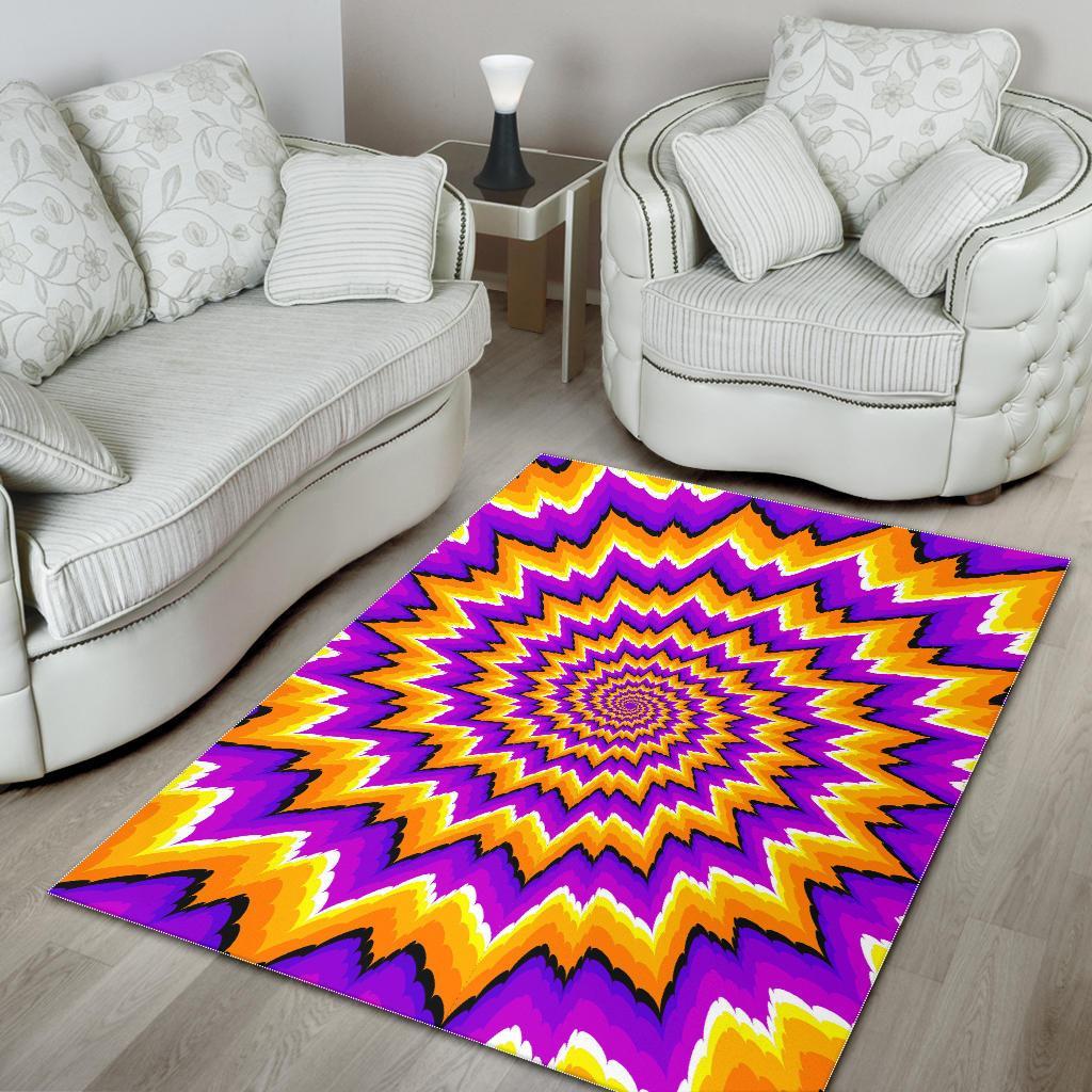 Spiral Expansion Moving Optical Illusion Area Rug