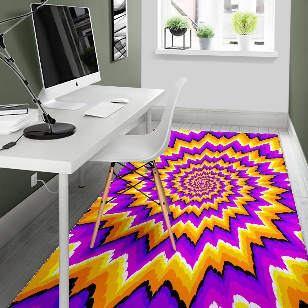 Spiral Expansion Moving Optical Illusion Area Rug
