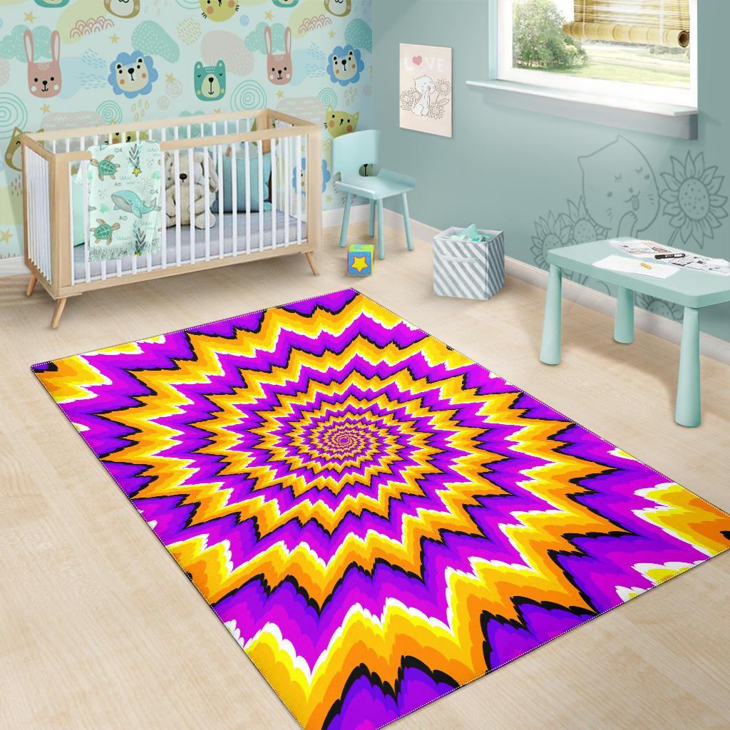 Spiral Expansion Moving Optical Illusion Area Rug