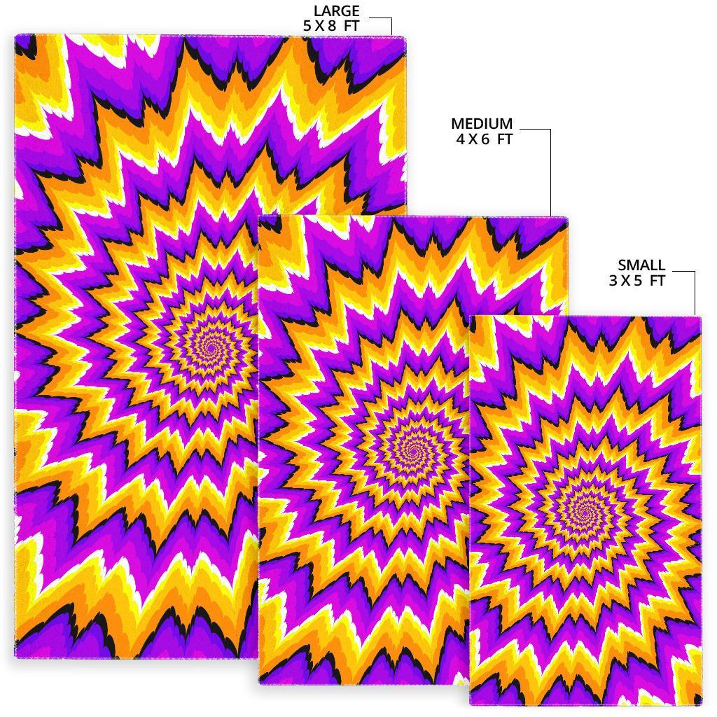 Spiral Expansion Moving Optical Illusion Area Rug