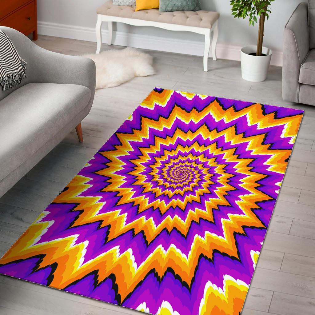 Spiral Expansion Moving Optical Illusion Area Rug
