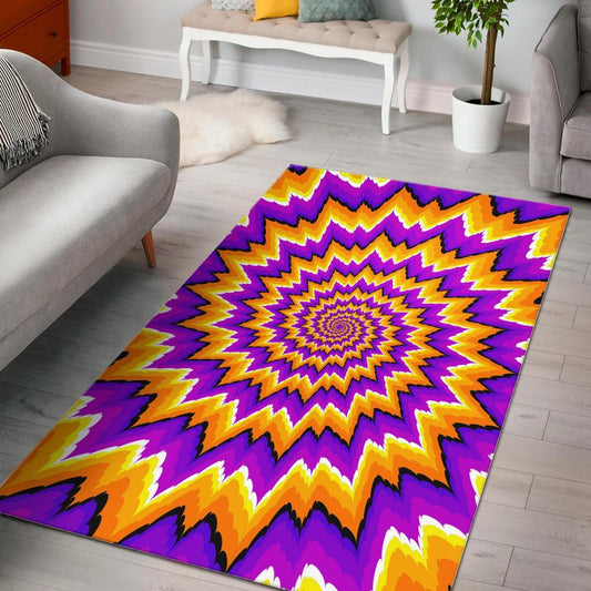 Spiral Expansion Moving Optical Illusion Area Rug