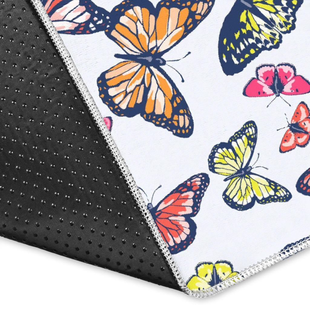 Spring Butterfly Pattern Print Area Rug