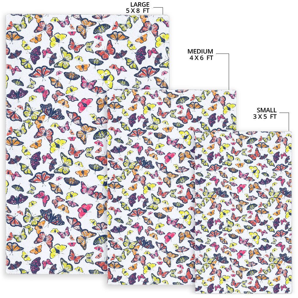 Spring Butterfly Pattern Print Area Rug