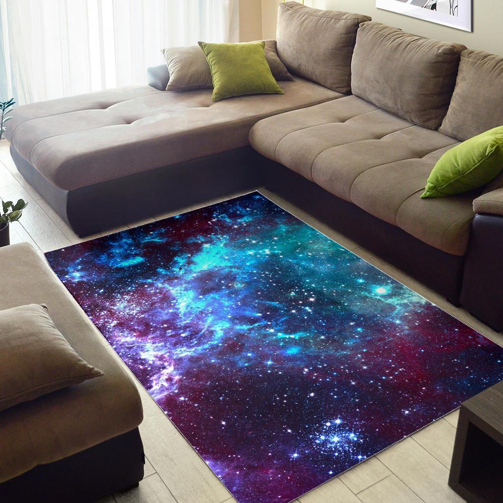 Starfield Nebula Galaxy Space Print Area Rug